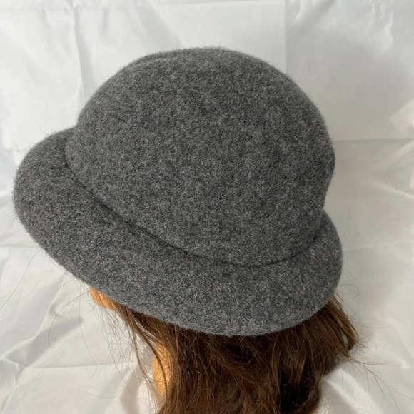 PRINCIPLES Grey Wool Felt Hat Stuffed Rim Classic One Size Fits Most - Picture 8 of 8
